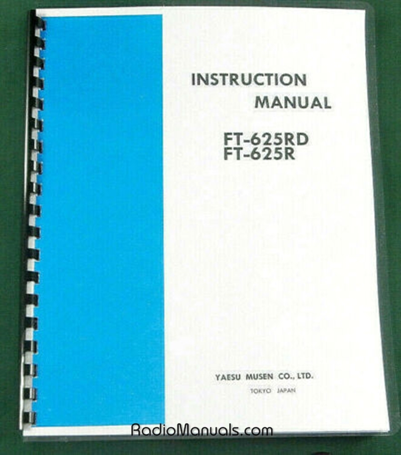 Yaesu FT-625R / 625RD Instruction Manual - Click Image to Close